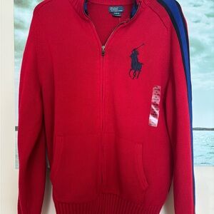 Polo by Ralph Lauren Big boy Red Zip-Up Sweater